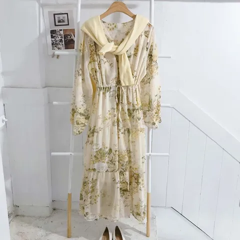 [브리치] 보블리에 / fw 페미닌 플라워 롱 원피스