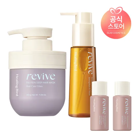 [CJ단독]리바이브 단백질 딥 헤어 마스크+리바이브 헤어 오일 [사은]단백질샴푸32ml*2