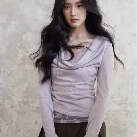 [브리치] 제로투올샵 / 봄 시즌 레이스 니트 카디건 봄가디건 레이스가디건  보라색