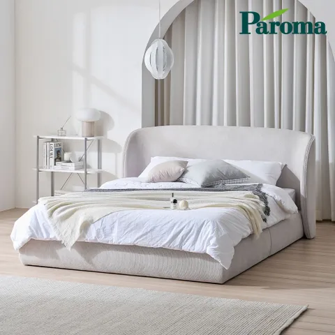 베이 나트 아쿠아텍스 패브릭 평상형 호텔 침대 프레임 킹