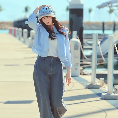 26SS 유럽산 슬링키 스트레이트 데님팬츠