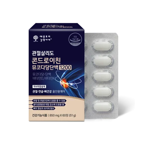 애플트리김약사네 관절살리도 콘드로이친 뮤코다당단백 1200 1박스