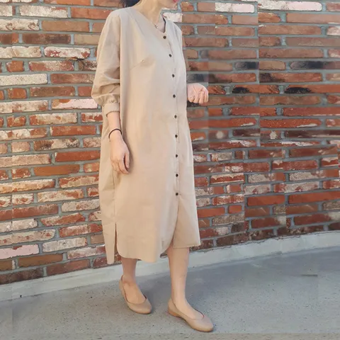 브이넥 노카라 텐셀 셔츠 원피스 롱 남방 77 88 30대 40대 정장 루즈핏 빅사이즈 박시 봄 가을 간절기 긴팔 미시 중년 허리끈