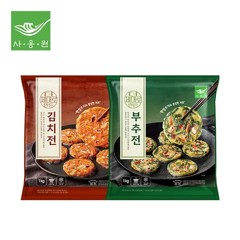 더제대로만든김치전1kg*1팩+더제대로만든부추전1kg*1팩