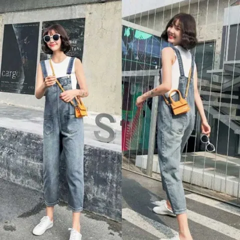 캐주얼 점프슈트 멜빵 패션 여행 청점프수트 썸머 데 여자점프슈트 청점프수트 멜빵바지점프슈트