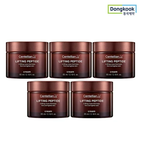 리프팅 펩타이드 크림 65ml 5개 집중리프팅 밀착크림 코어탄력케어 미백 주름개선 기능성