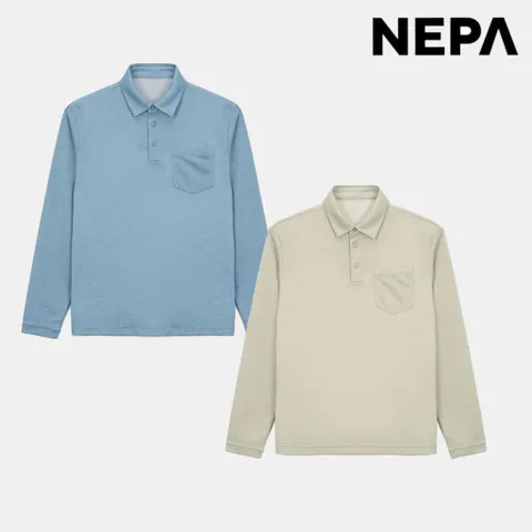 남성 멜란지 긴팔 폴로 티셔츠 7L15240 428519