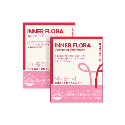 유한건강생활 이너플로라 질유산균 30C 2박스 총2개월분 (소비기한270218)