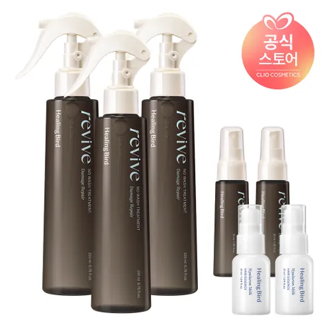 [CJ단독]리바이브 노워시 트리트먼트 데미지 리페어 200ml x3 [사은]노워시데미지리페어32ml*2+피디알엔 트리트먼트 30ml*2