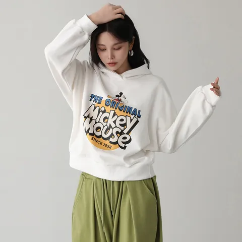 박시핏 오리지널 미키 후드 티셔츠 #112848