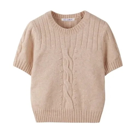 [롯데백화점][씨씨콜렉트]울 블렌드 하프 슬리브 풀오버 (C244KSK036)