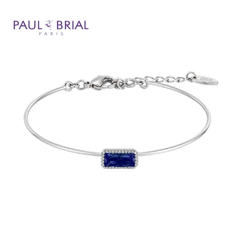 [SILVER] PPSB001S (WG) 9월 사파이어 탄생석 바게트 팔찌