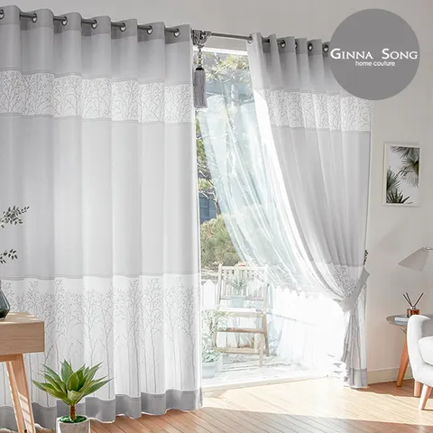 지나송 포레스트 암막커튼 봉세트