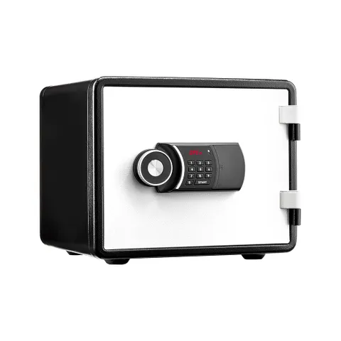 YES-M020 블랙화이트 디자인/디지털 내화금고/40kg/서랍1개/2중경