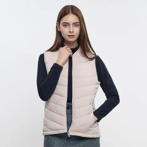 코튼캔디 여성 웰론 슬림핏 경량 패딩 조끼 기능성 아웃도어 베스트(AB23V007W)