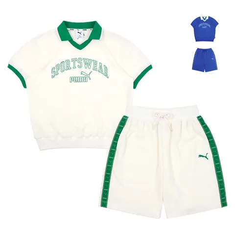 [키즈]푸마 테리 카라 반팔티 세트_PK52OS307