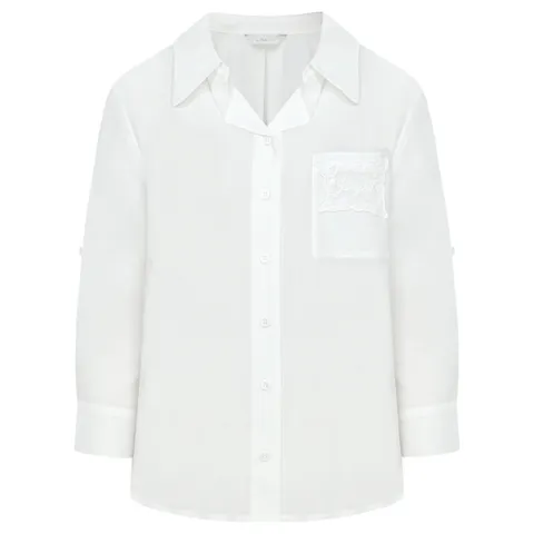 [롯데백화점][라인어디션]레이스패치 포켓 블라우스(NWBLPE04)