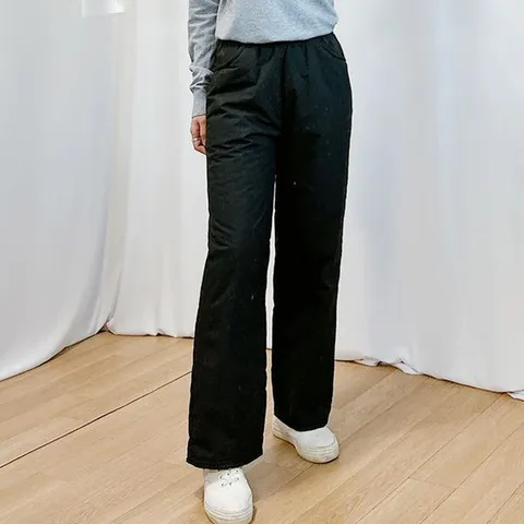 [하프클럽] 패딩 와이드 버뮤다 슬랙스 등산복 팬츠 코러스