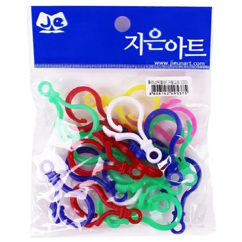 플라스틱칼라(가방고리)(6개묶음판매) 샤프식색연필 16색 16색색연필