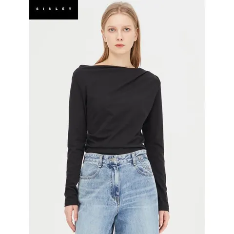 [하프클럽] 셔링 보트넥 티셔츠_SATSA2511