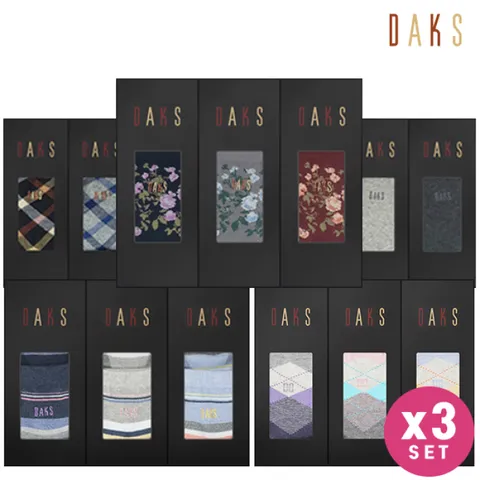 [롯데백화점](양말)]숙녀 신사 양말 3족선물세트 3세트 묶음 판매 10종 택 1