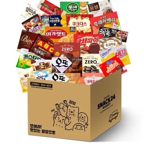 스낵24 사무실 25종 한달살기 대용량 박스과자세트