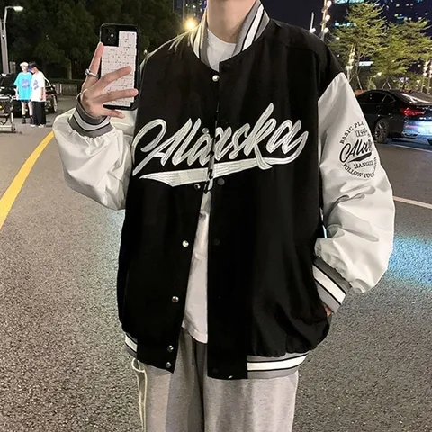[모로엠] 남성 레터링 바시티 야구점퍼 DMC-JUA-QCC827
