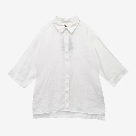 반팔 린넨 셔츠 50469959 100