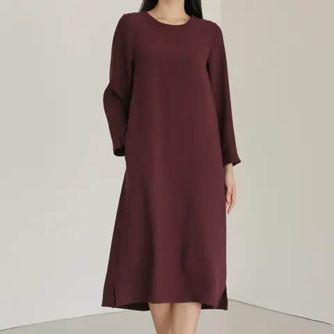 라운드 H라인 빅사이즈 쉬폰 정장 원피스 40-50대 미시 중년여성 엄마옷