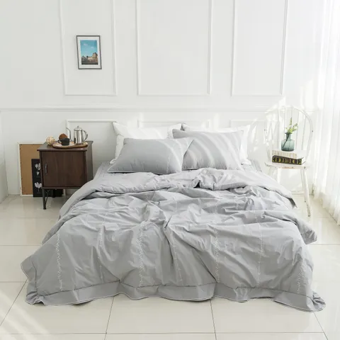 [롯데백화점][리눔]마리 면 모달 사계절 호텔식 차렵이불 베개 세트Q