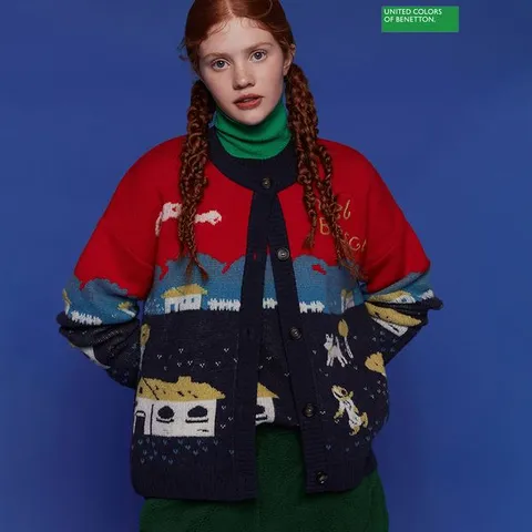 [하프클럽]  들판 라운드넥 니트 가디건 BAKCA6561