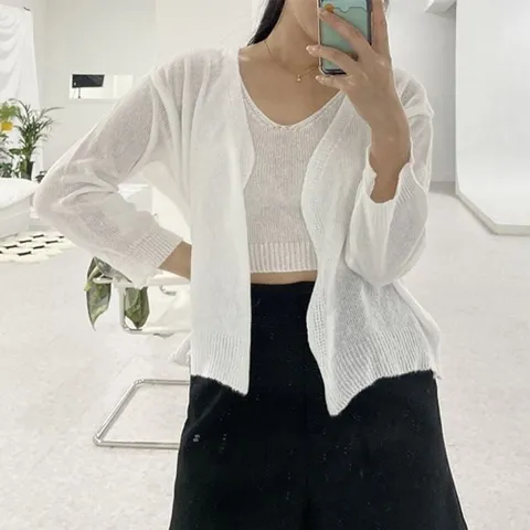 이지 S/S 탱크탑가디건세트 나시가디건 나시가디건세트 가디건세트 가디건나시세트