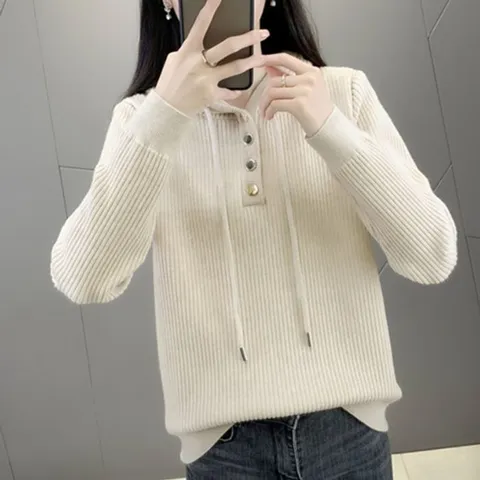 [브리치]  / NK933 캐주얼 데일리 라인 후드 니트티