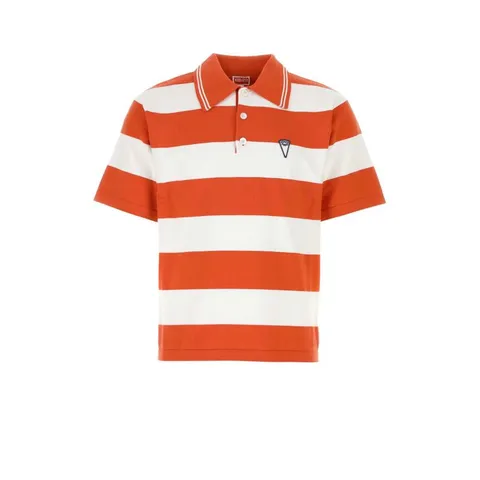 남성 오렌지 오버사이즈 코튼 자수 반팔 폴로 FD55PU3713CN 21