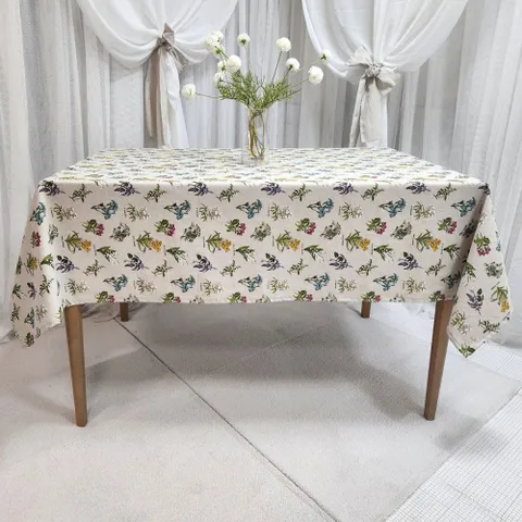린넨식탁보 린넨테이블보 꽃무늬식탁보 플라워 4인 테이블보 리넨식탁보 4인식탁보 2인식탁보