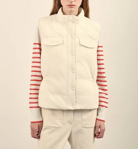 트위드 패딩 VEST VVCKA4W9191 애플아울렛