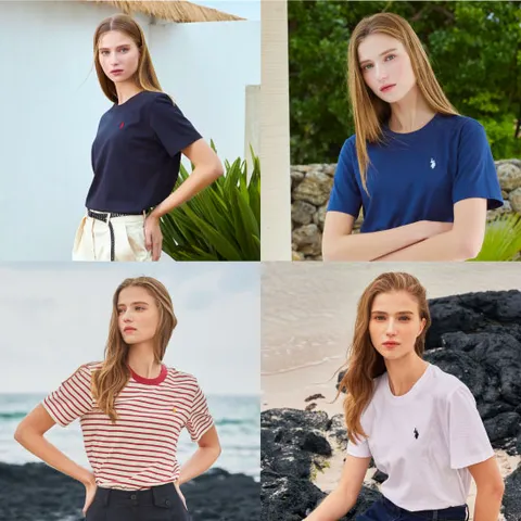 [U.S POLO ASSN.] 25SS 라운드넥 티셔츠 여성 4종