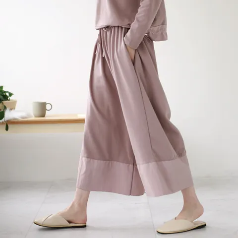 밑단 배색 치마바지 MPT114