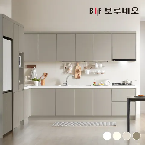 나비드 주방 싱크대 시공 ㄱ자 5.7m 멀티 수납형 E0 PET소재