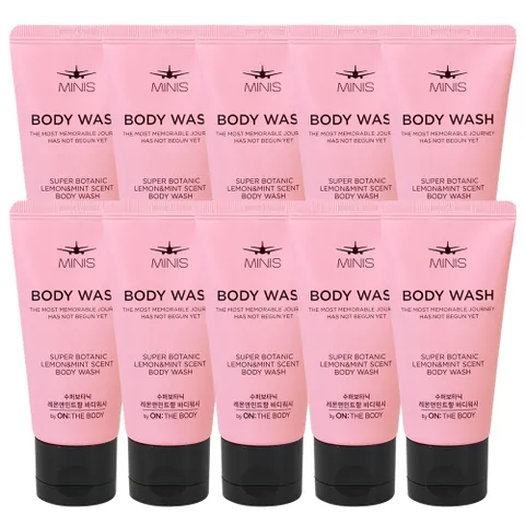10개 엘지 미니스 수퍼보타닉 레몬앤민트향 바디워시 50ml /미니 여행용