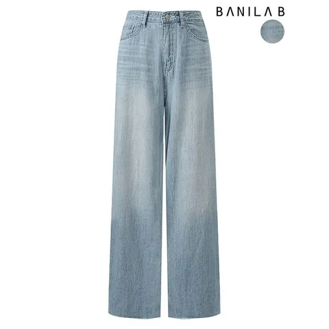 [하프클럽/바닐라비]여성 하이웨스트 와이드 데님팬츠