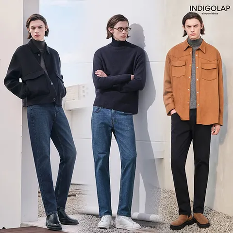 [하프클럽]  웜에어 기모 데님 3종, 남성