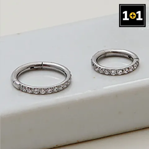 [1+1] 패션 클레이 링 피어싱 2종 택1 한쪽 판매