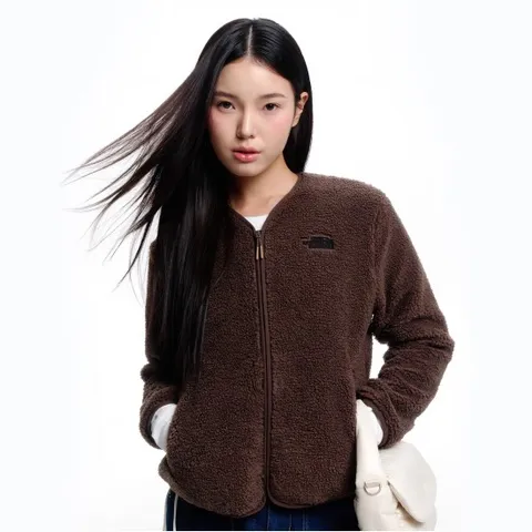 여성 캠프사이트 EX 플리스 가디건 NJ4FR85C_BRW