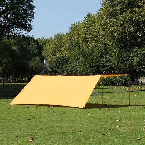 [홈트리]선쉐이드 사각 그늘막타프 세트(5.6M) (오렌지)