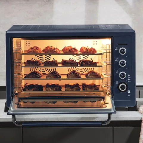 루미오븐 네이비 80L 4단 홈베이킹 전기 컨벡션 오븐 제과 제빵