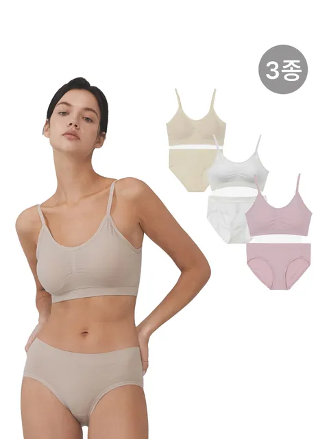 인기상품 재입고 [최초가 119,700원] 시원한  에어라이트 브라팬티 3종 세트