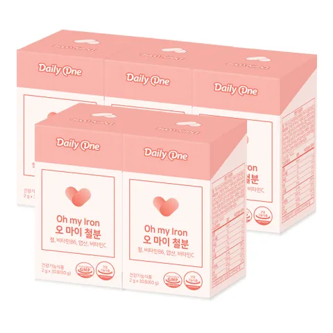 오 마이 철분 비헴철 고함량 철분제 2g X 30포 5통