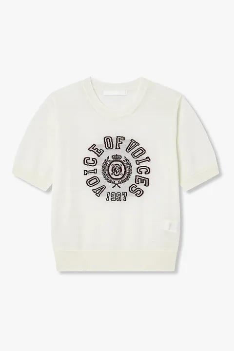 보브 로고 디테일 하프 슬리브 니트 7115350706 428519