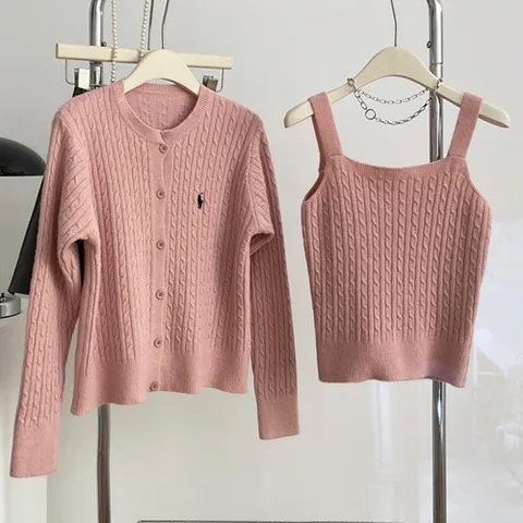 233667 - 니트 나시 가디건 세트 여성카디건 오버핏가디건 니트가디건 브이넥가디건 볼레로 여자가디건 가디건세트 나시가디건세